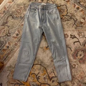 Zara light wash high waisted mom jeans